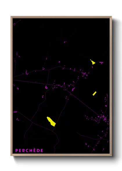 Une affiche de carte sur Perchède