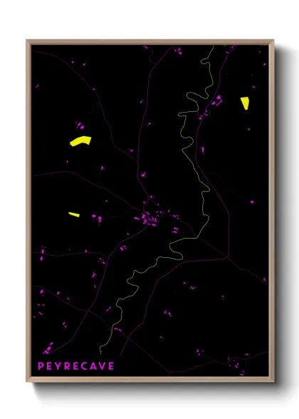 Une affiche de carte sur Peyrecave