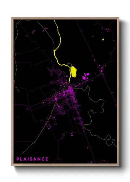 Une affiche de carte sur Plaisance