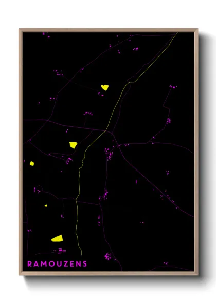 Une affiche de carte sur Ramouzens