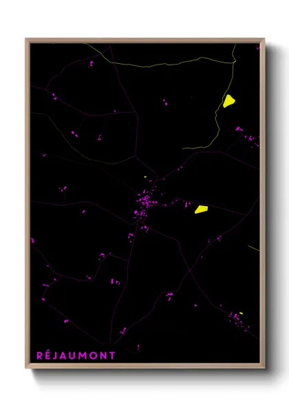 Une affiche de carte sur Réjaumont