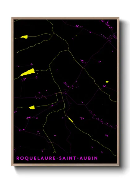 Une affiche de carte sur Roquelaure-Saint-Aubin