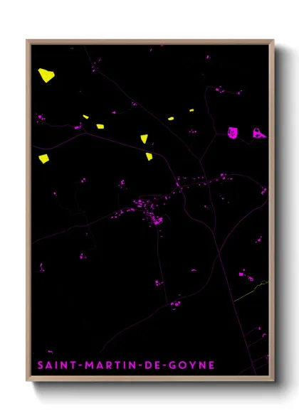 Une affiche de carte sur Saint-Martin-de-Goyne