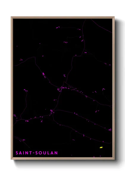 Une affiche de carte sur Saint-Soulan