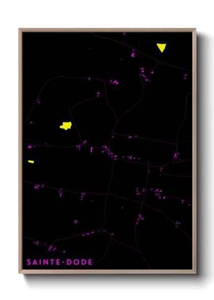 Une affiche de carte sur Sainte-Dode