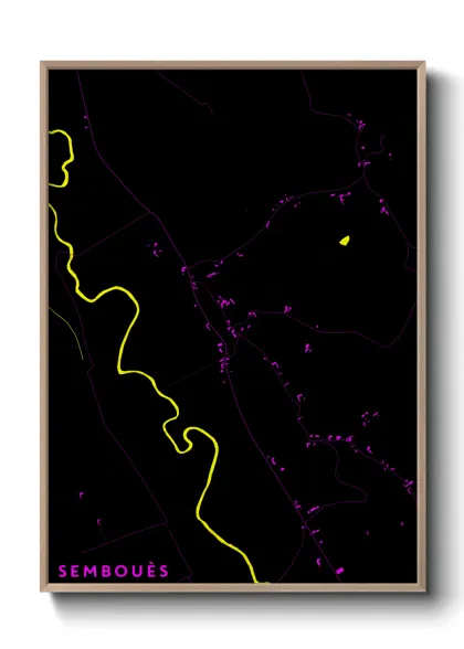 Une affiche de carte sur Sembouès