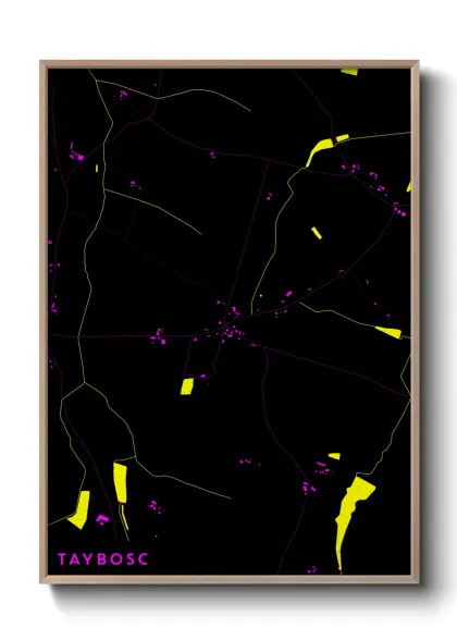 Une affiche de carte sur Taybosc