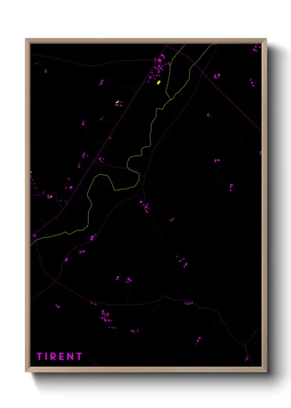 Une affiche de carte sur Tirent