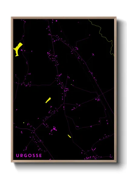 Une affiche de carte sur Urgosse