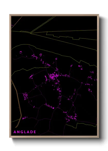 Une affiche de carte sur Anglade