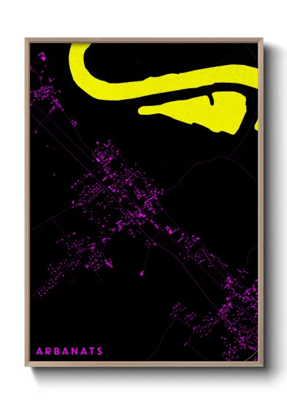 Une affiche de carte sur Arbanats