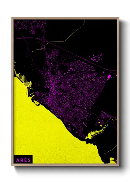 Une affiche de carte sur Arès