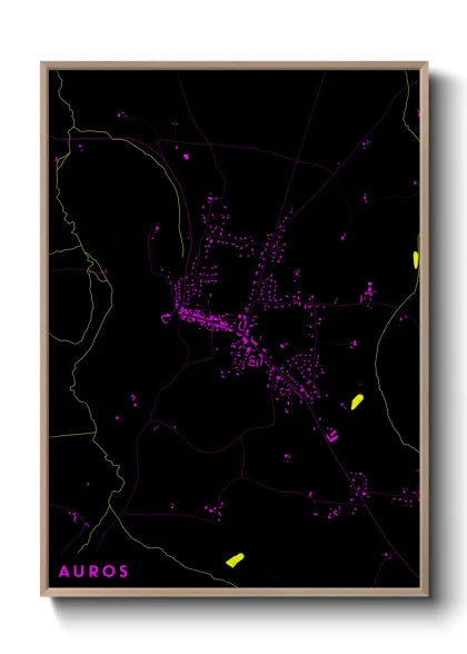 Une affiche de carte sur Auros