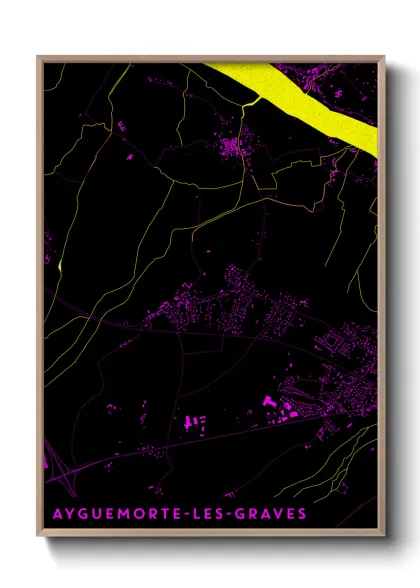 Une affiche de carte sur Ayguemorte-les-Graves