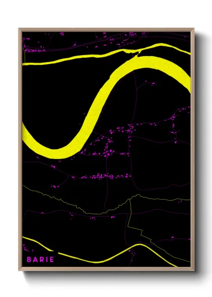 Une affiche de carte sur Barie