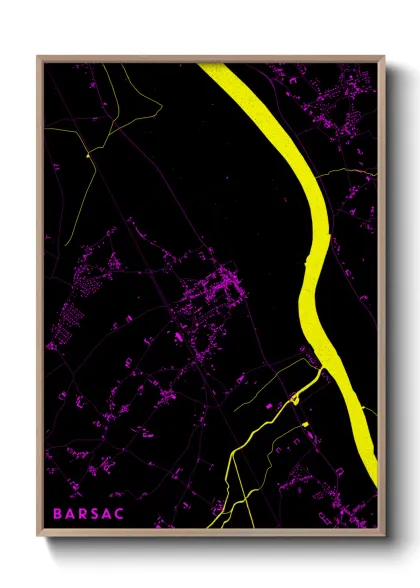 Une affiche de carte sur Barsac