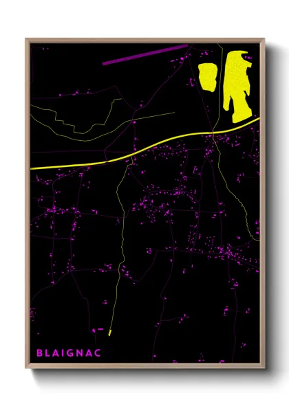 Une affiche de carte sur Blaignac