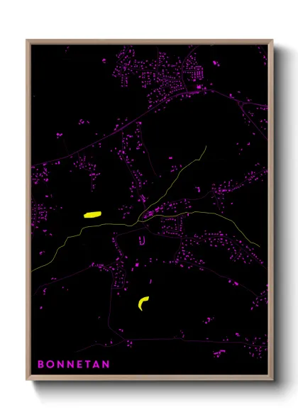Une affiche de carte sur Bonnetan