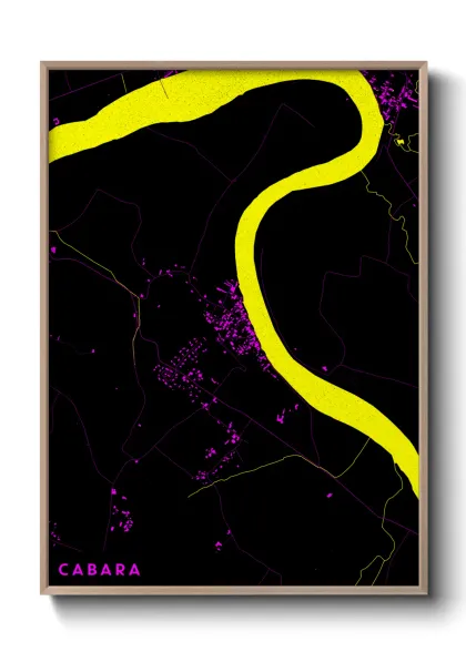 Une affiche de carte sur Cabara