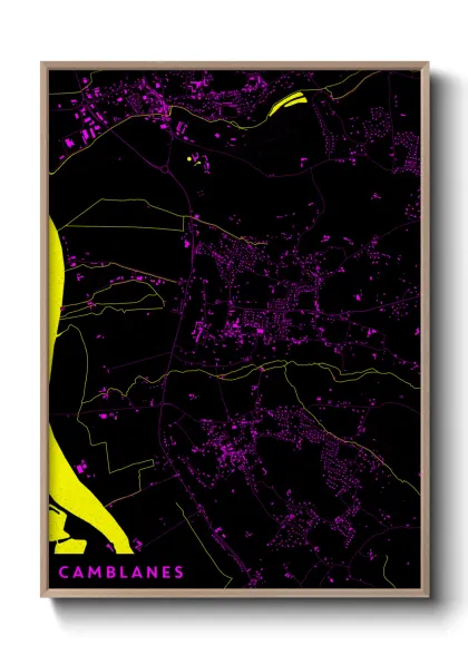 Une affiche de carte sur Camblanes