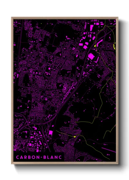 Une affiche de carte sur Carbon-Blanc
