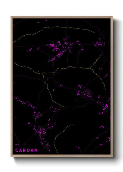 Une affiche de carte sur Cardan