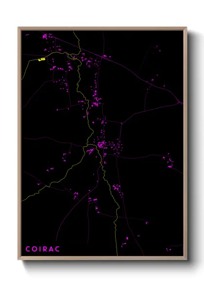 Une affiche de carte sur Coirac