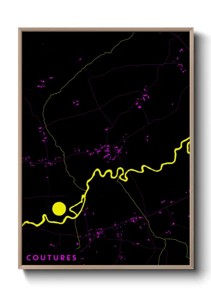 Une affiche de carte sur Coutures