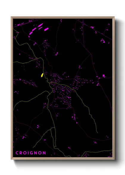 Une affiche de carte sur Croignon