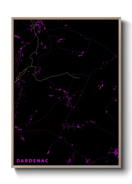 Une affiche de carte sur Dardenac