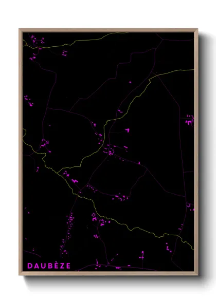 Une affiche de carte sur Daubèze