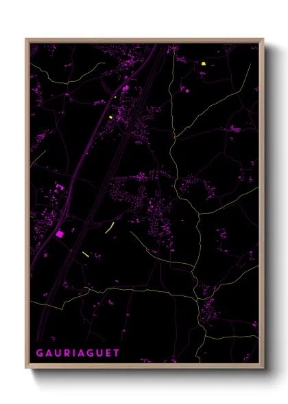 Une affiche de carte sur Gauriaguet