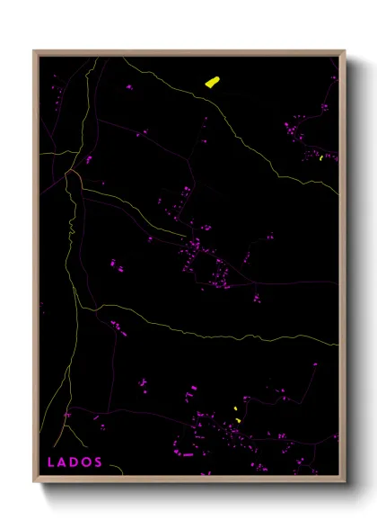 Une affiche de carte sur Lados