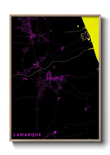 Une affiche de carte sur Lamarque