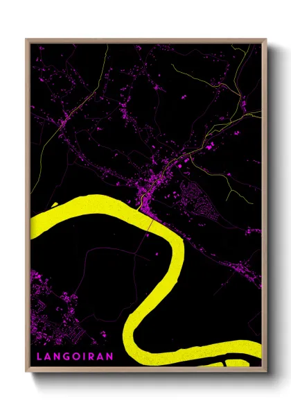 Une affiche de carte sur Langoiran