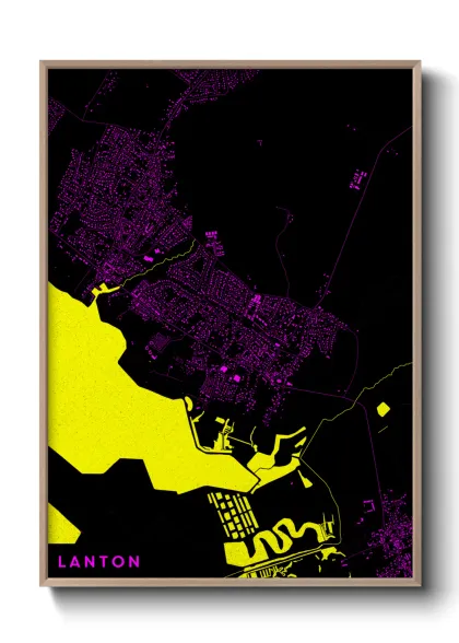 Une affiche de carte sur Lanton