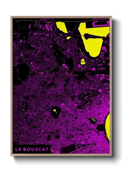 Une affiche de carte sur Le Bouscat