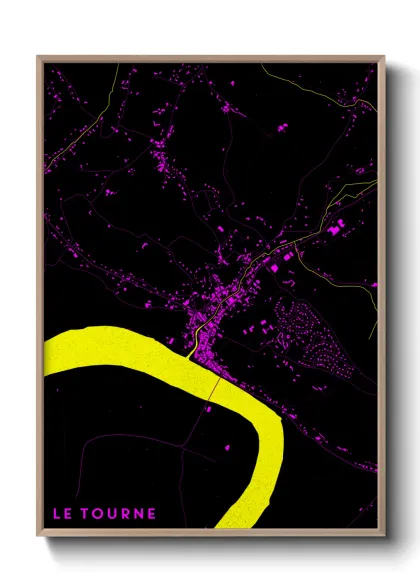 Une affiche de carte sur Le Tourne