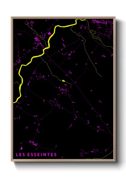 Une affiche de carte sur Les Esseintes