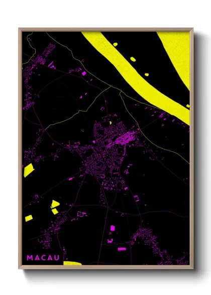 Une affiche de carte sur Macau