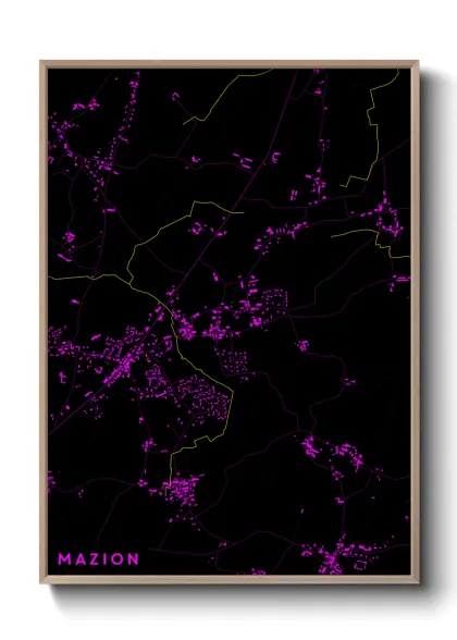 Une affiche de carte sur Mazion