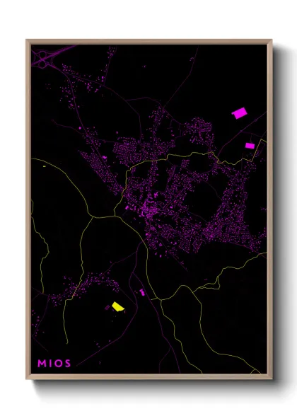 Une affiche de carte sur Mios