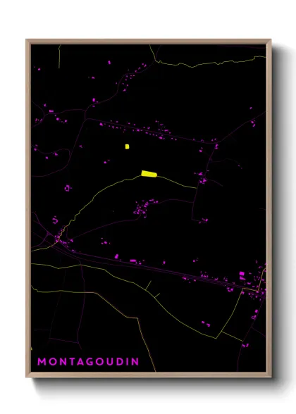 Une affiche de carte sur Montagoudin