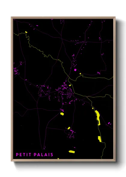 Une affiche de carte sur Petit Palais