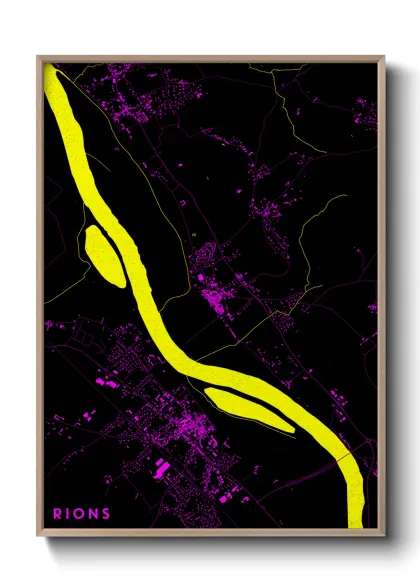 Une affiche de carte sur Rions