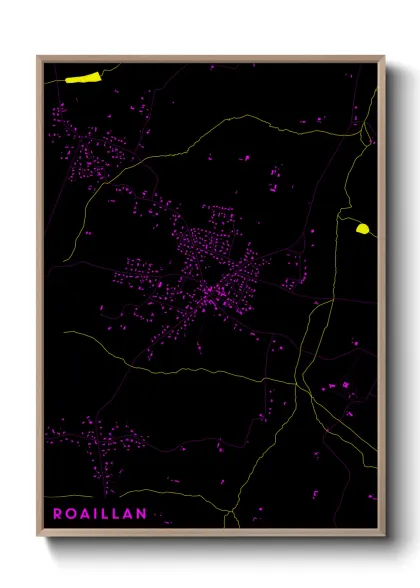 Une affiche de carte sur Roaillan
