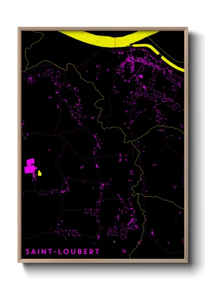 Une affiche de carte sur Saint-Loubert