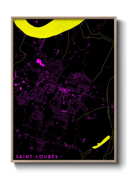 Une affiche de carte sur Saint-Loubès