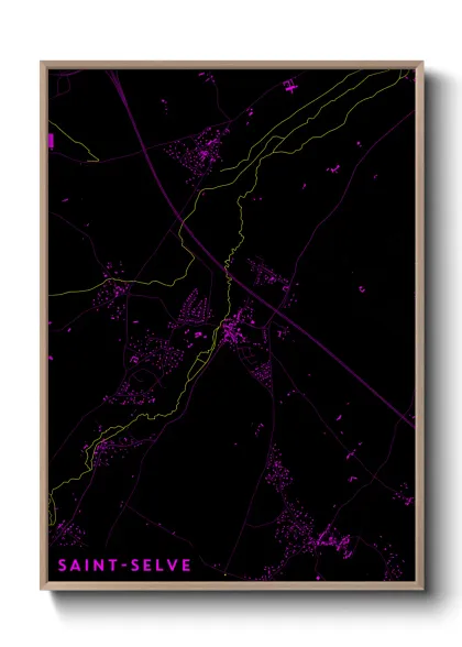 Une affiche de carte sur Saint-Selve