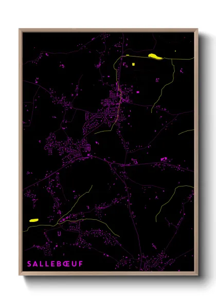 Une affiche de carte sur Sallebœuf